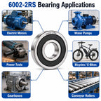 LILY 6002-2RS Ball Bearings 15x32x9mm, 10 Pack