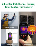 HF96V Thermal Camera with Visual Camera & Laser Pointer, Intelligent Scene Detection, 240 * 240 Super Resolution
