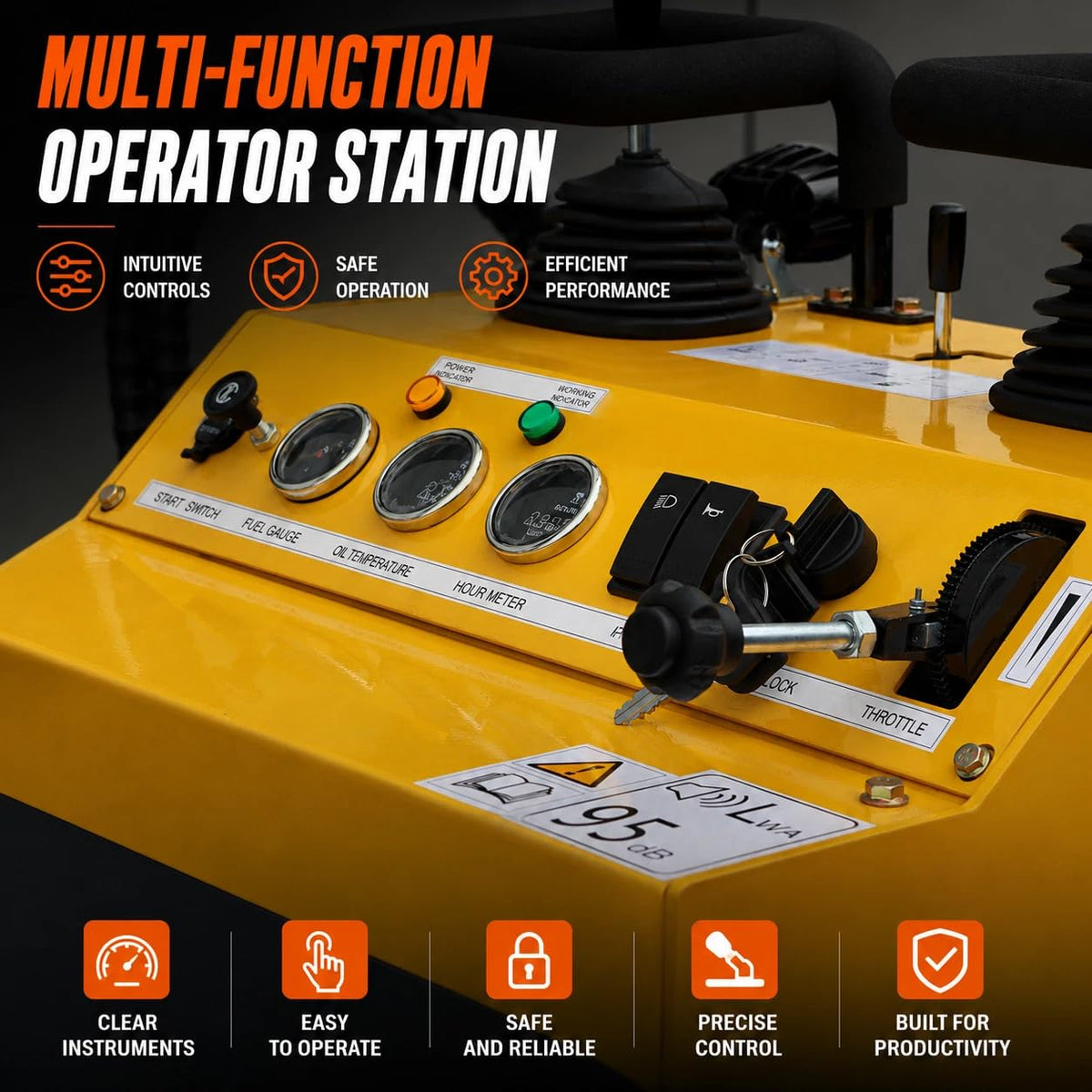 Mini Skid Steer Loader with 24hp Engine, Stand-on tracked loader.