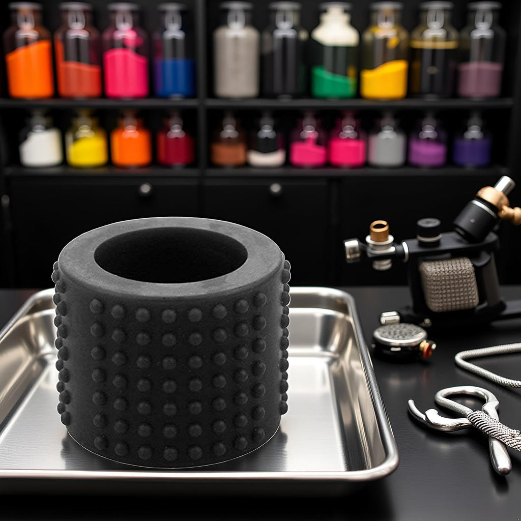 Black Tattoo Supply Food Grade Silicone Tattoo Grip Cover Dia 25xH30mm for Grip Pen Accessories Supply