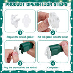 10Pack Weatherproof Gaskets & Plug Protector Covers for Electrical Outlets