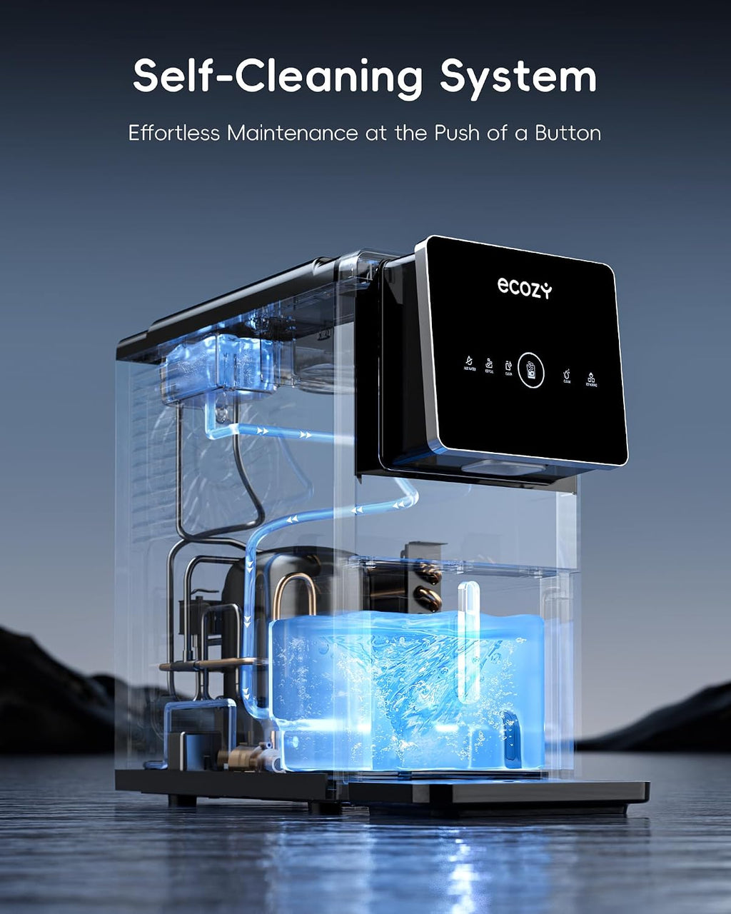 Nugget Ice Makers Countertop 40lbs Per Day, Touchless Ice Dispenser