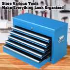 24" Portable Tool Box, 5 Drawer Tool Chest, Blue