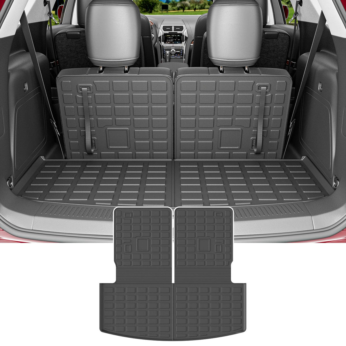 6&7 Seats Cargo Mat Trunk Mat Compatible with 2020-2026 Ford Explorer