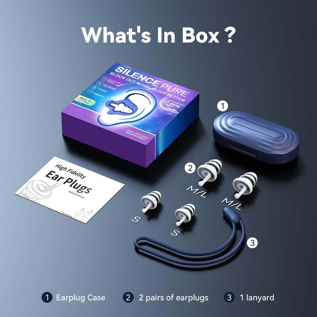 Ear Plugs for Sleeping,Reusable Noise Cancelling Ear Plugs