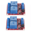 2pcs DC 5V Relay Module 2 Channel Relay Switch with Optocoupler Isolation High/Low Level Trigger