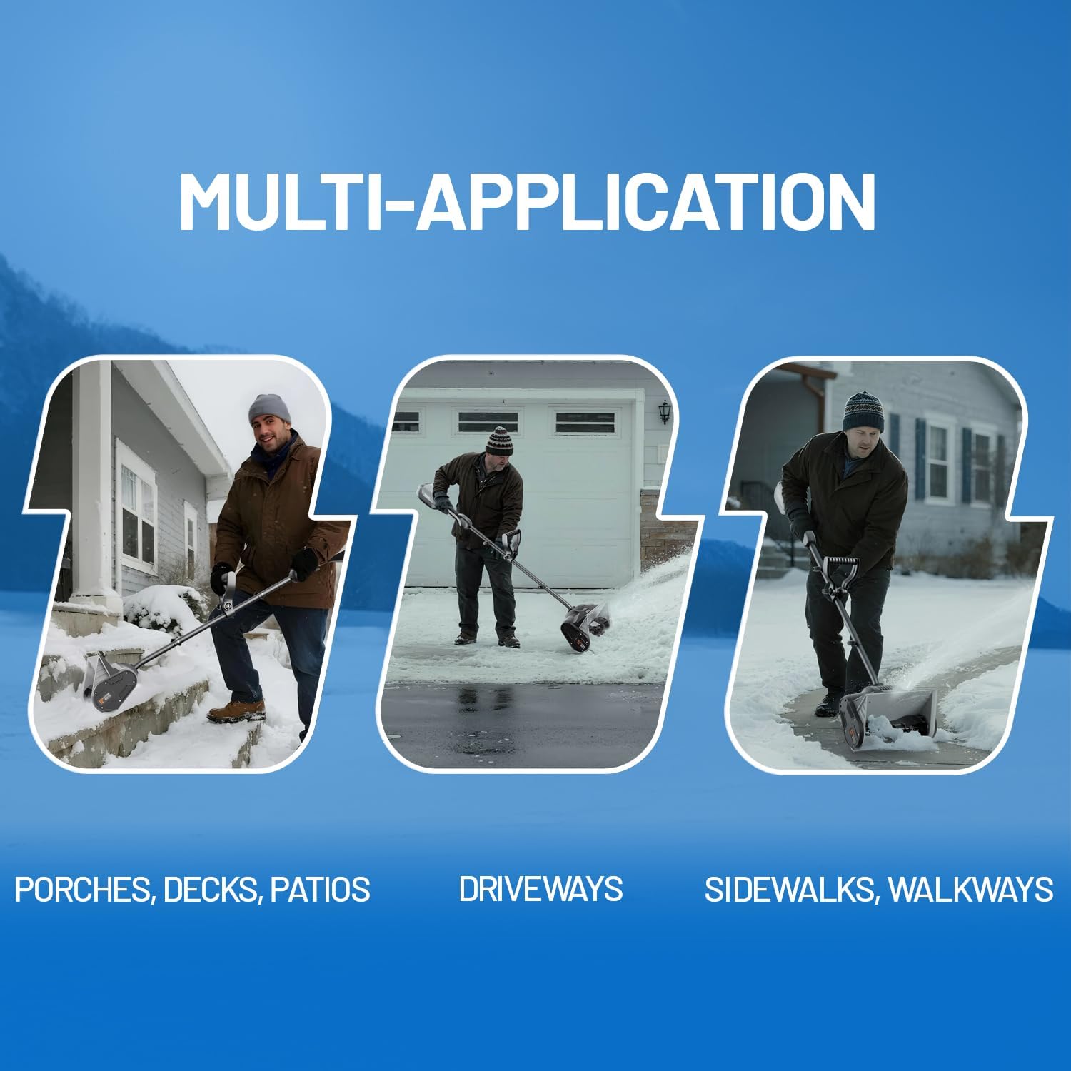 Cordless Snow Shovel 20V, Lightweight Electric Power Shovel for Snow Removal, Includes 4.0 Ah Battery, Easy to Use
