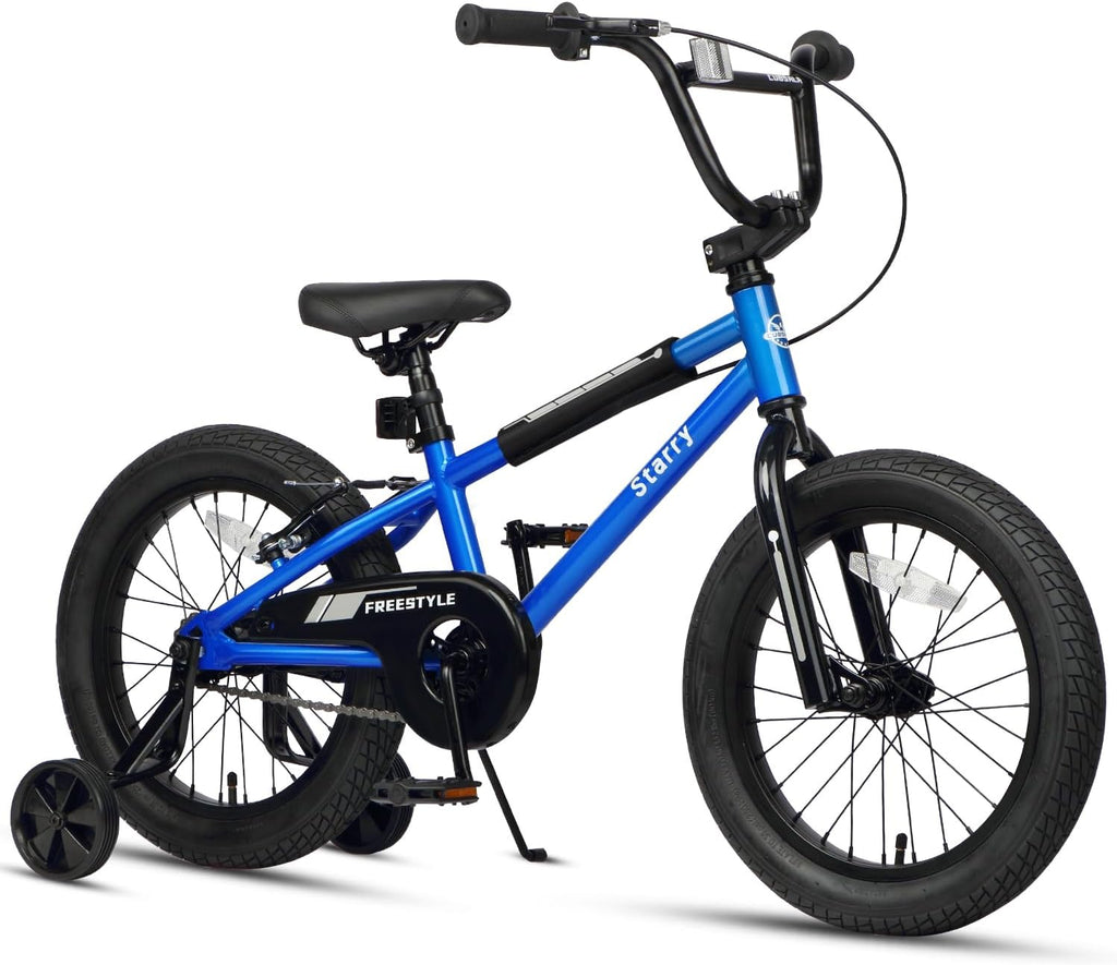 12 14 16 18 Inch Kids Bike BMX Style Bicycle with Training Wheels Coaster Brake for 2-10 Years Old Toddlers Boys