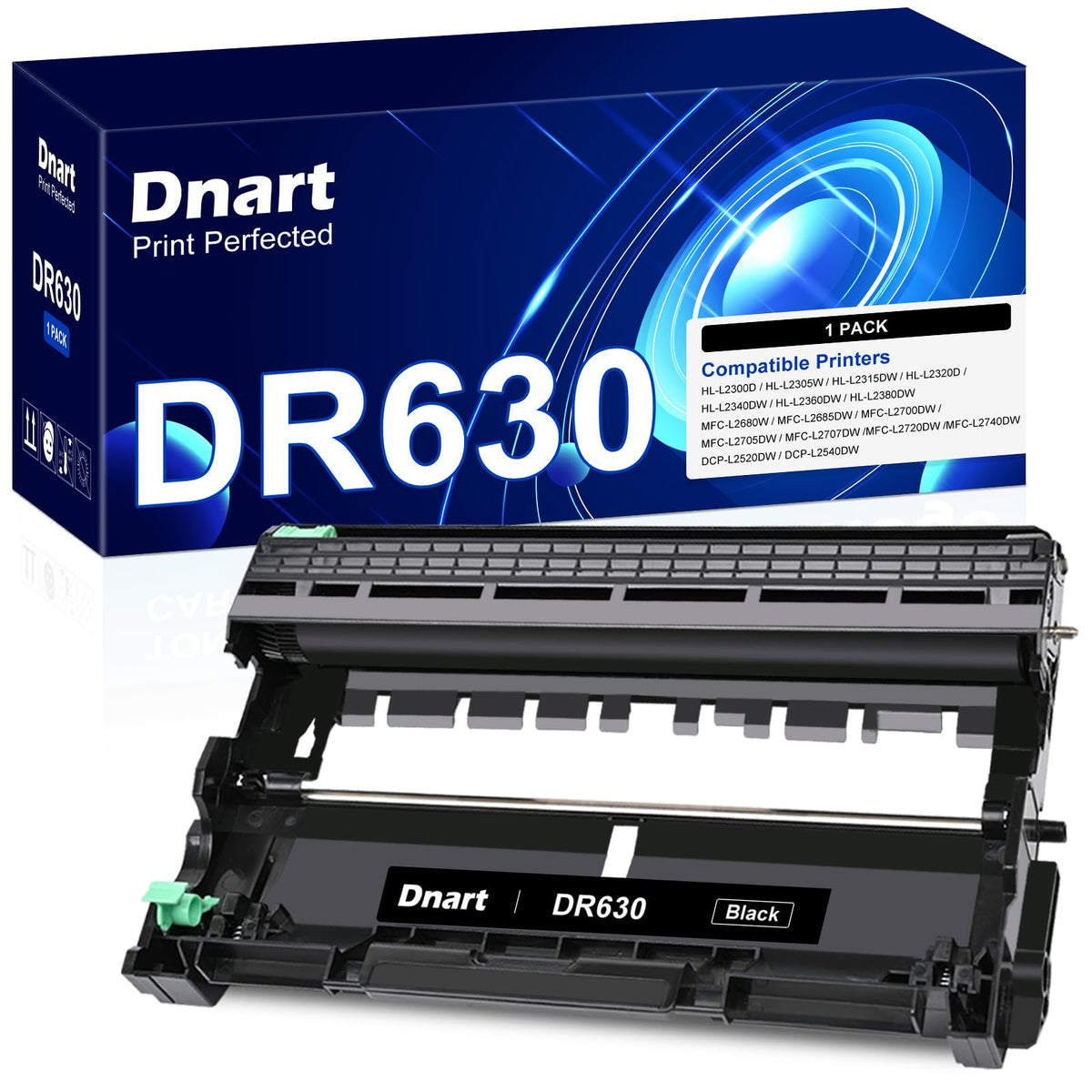 Compatible Drum Unit Replacement for Brother DR630 DR-630, 1 Pack