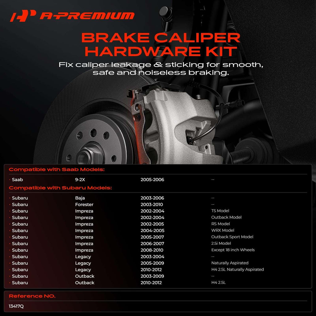 A-Premium Front Side Disc Brake Hardware Kit