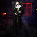Halloween Animatronics 6ft Nun Animated 72inch Sister Decoration with Motion Sensor Activated, Creepy Sound, Scary