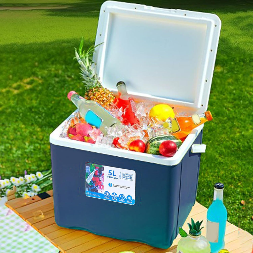 Portable Camping Cooler with Handle 5l Ice Cooler Small Hard Travel Coolers | Leak-Proof Outdoor Ice Chest Keeps Ice