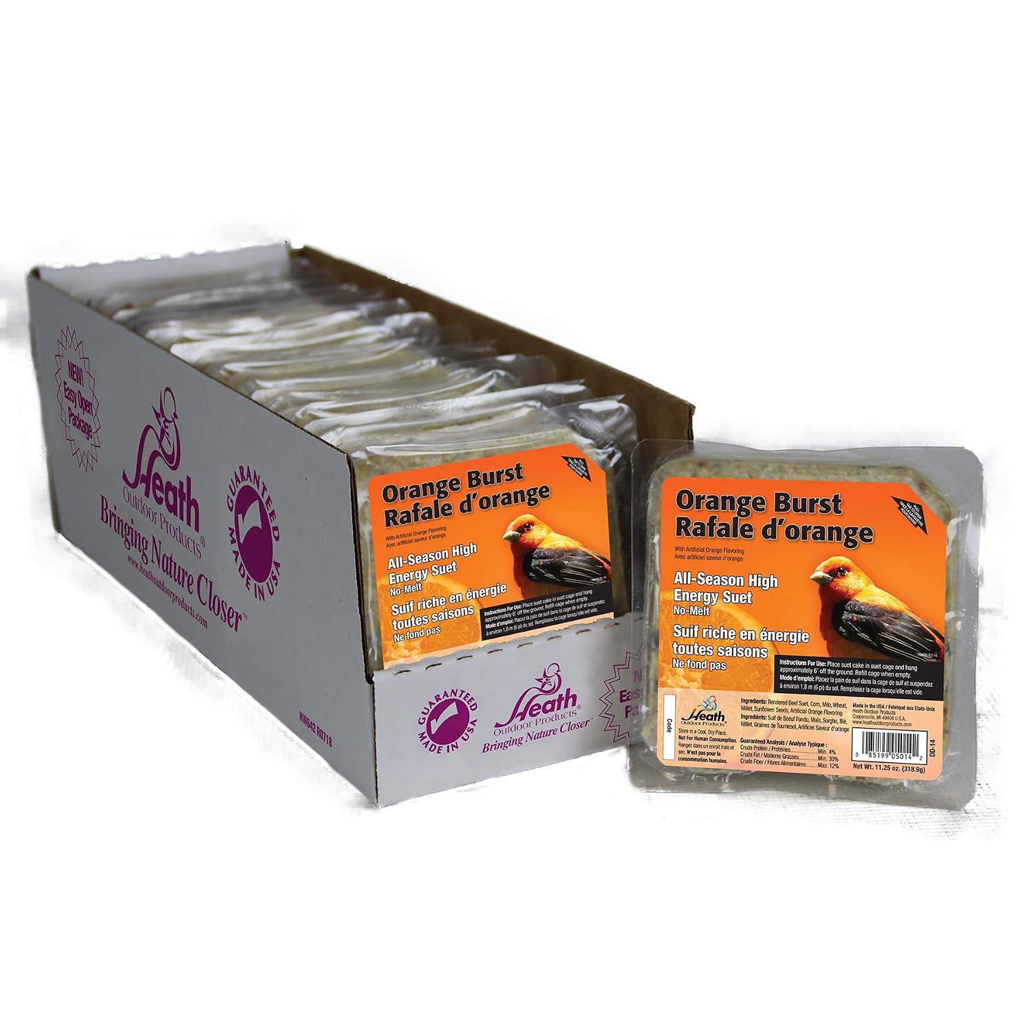 DD-14 Orange Burst Suet Cake, 11.25 oz., Case Of 12