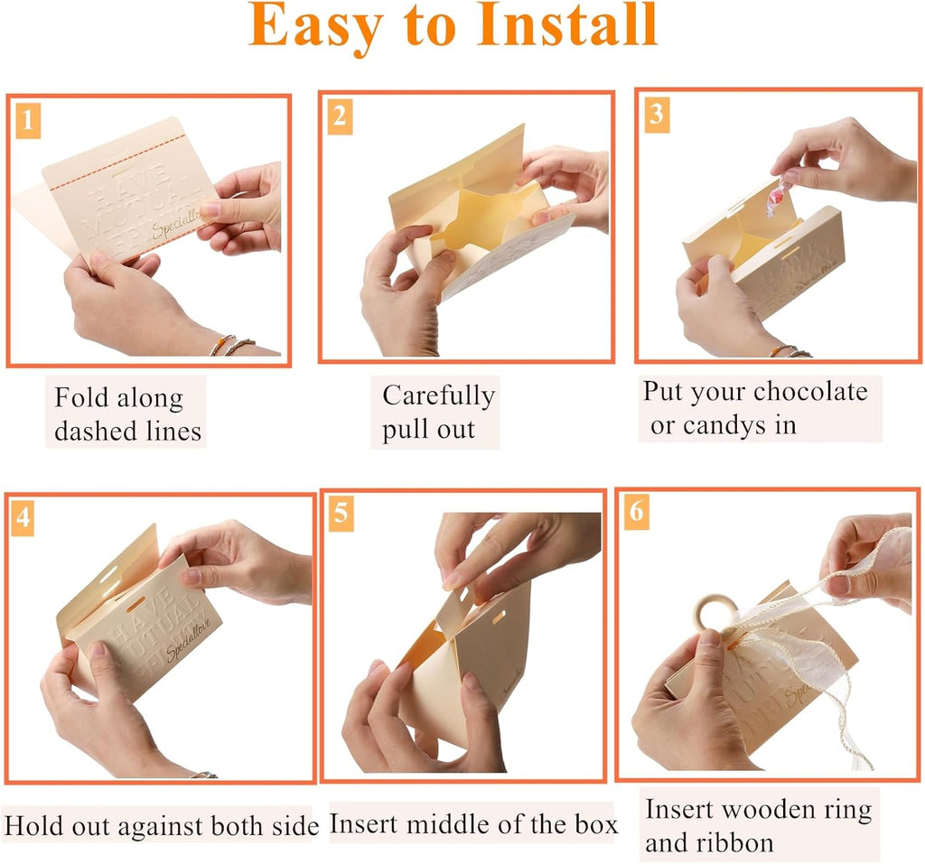 30 Pack Wedding Favor Boxes, Small Gift Boxes for Guest with Handle, White Elegant Chocolate Treat Candy Boxes with