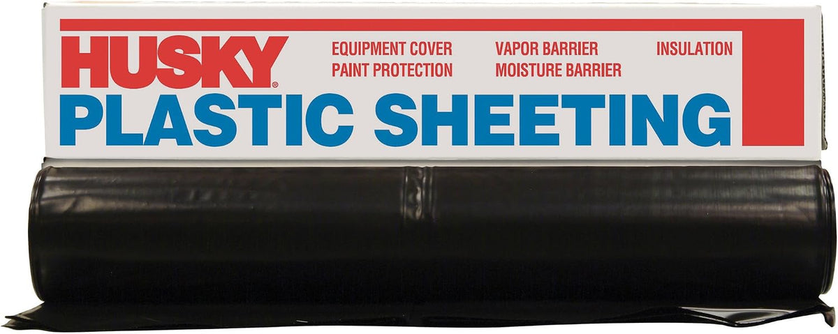 CF0606B 6 ML Polyethylene Plastic Sheeting, 6' x 100', Black