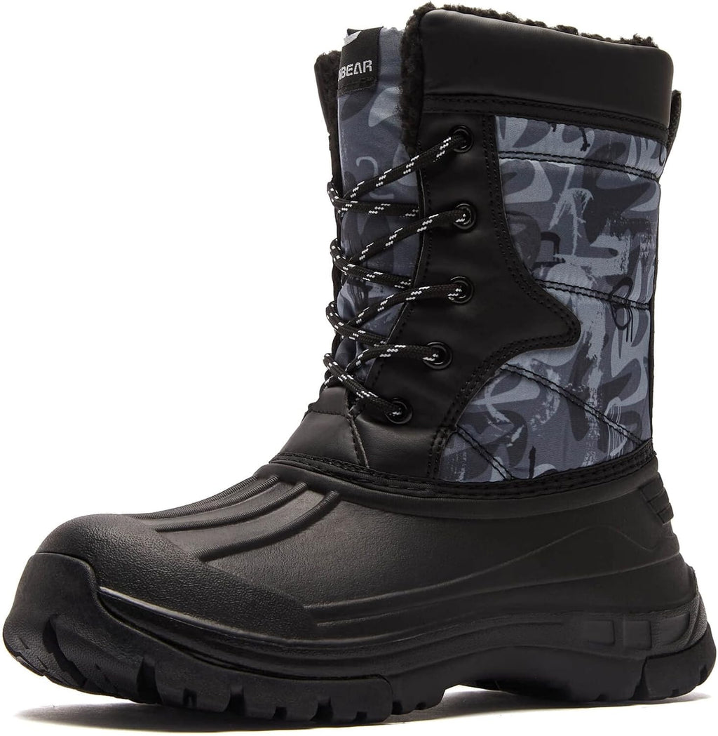 Boys' Waterproof Winter Snow Boots with Insulation for Cold Weather
