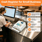 Electronic Cash Register,8-Digital LED,48 Keys