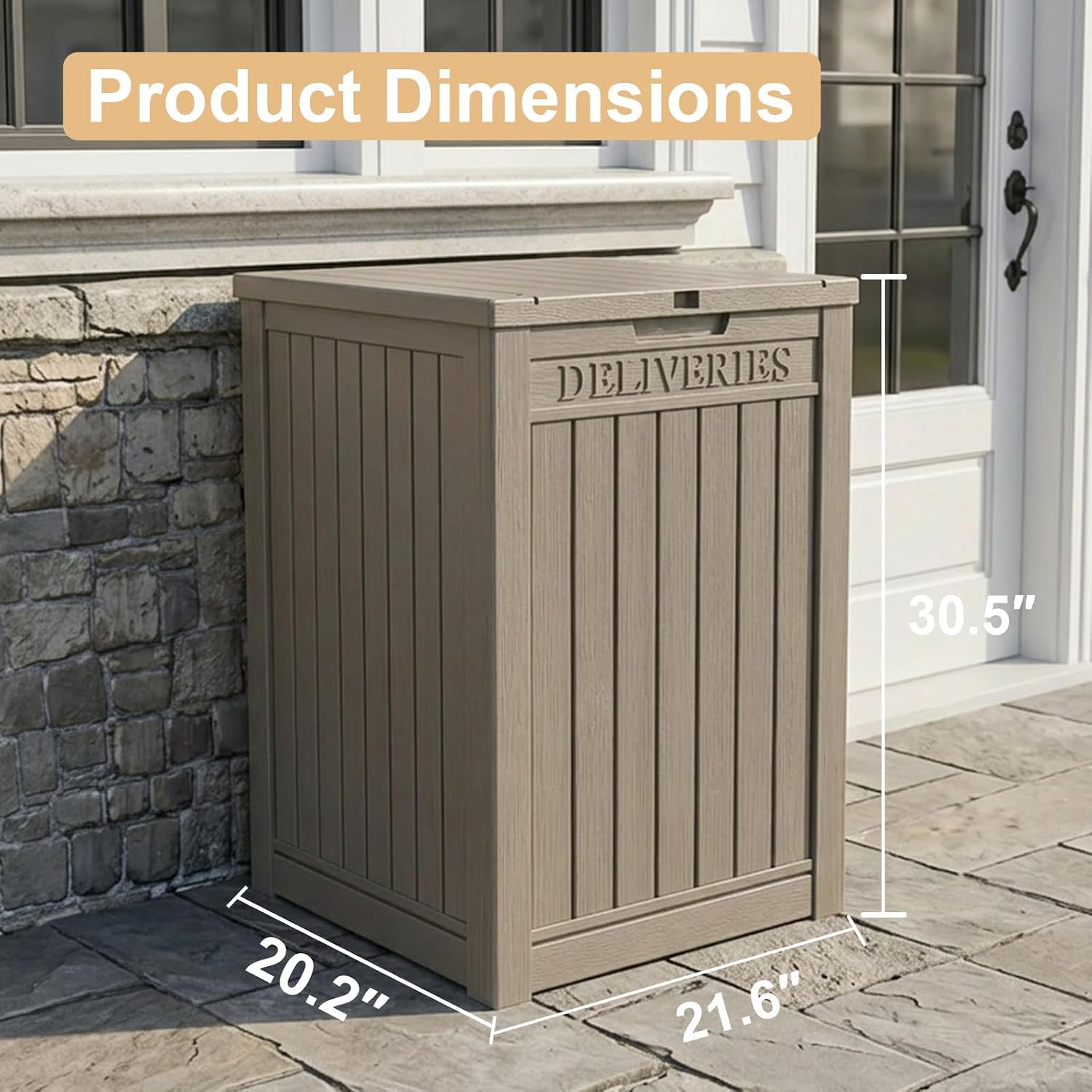 Package Delivery Box 55 Gallon with Lockable Secure,Outdoor Package Drop Container Waterproof for Porch Patio and