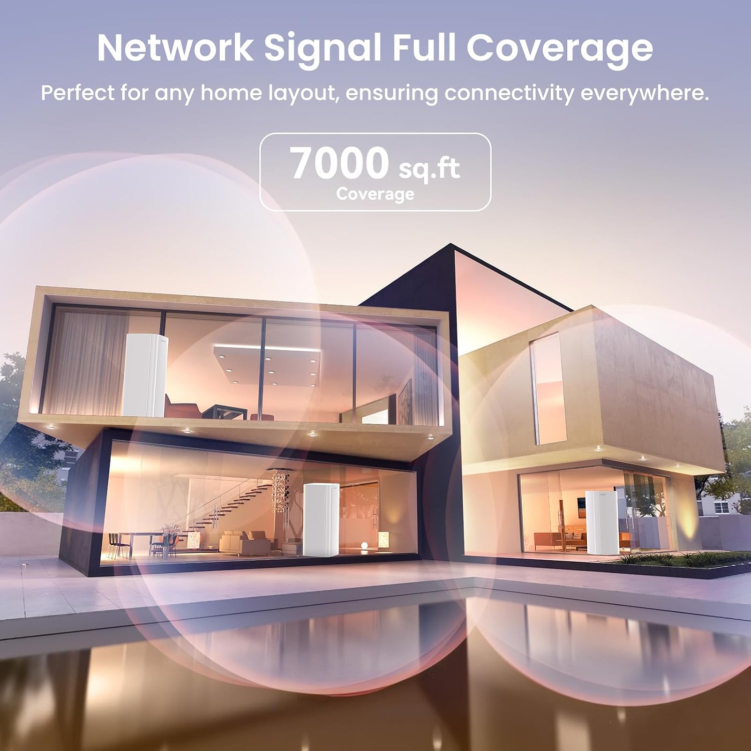 AX3000 WiFi 6 Mesh System Nova MX12– Whole Home Mesh WiFi Coverage up to 7,000 sq. ft., Dual-Band WiFi Mesh Network
