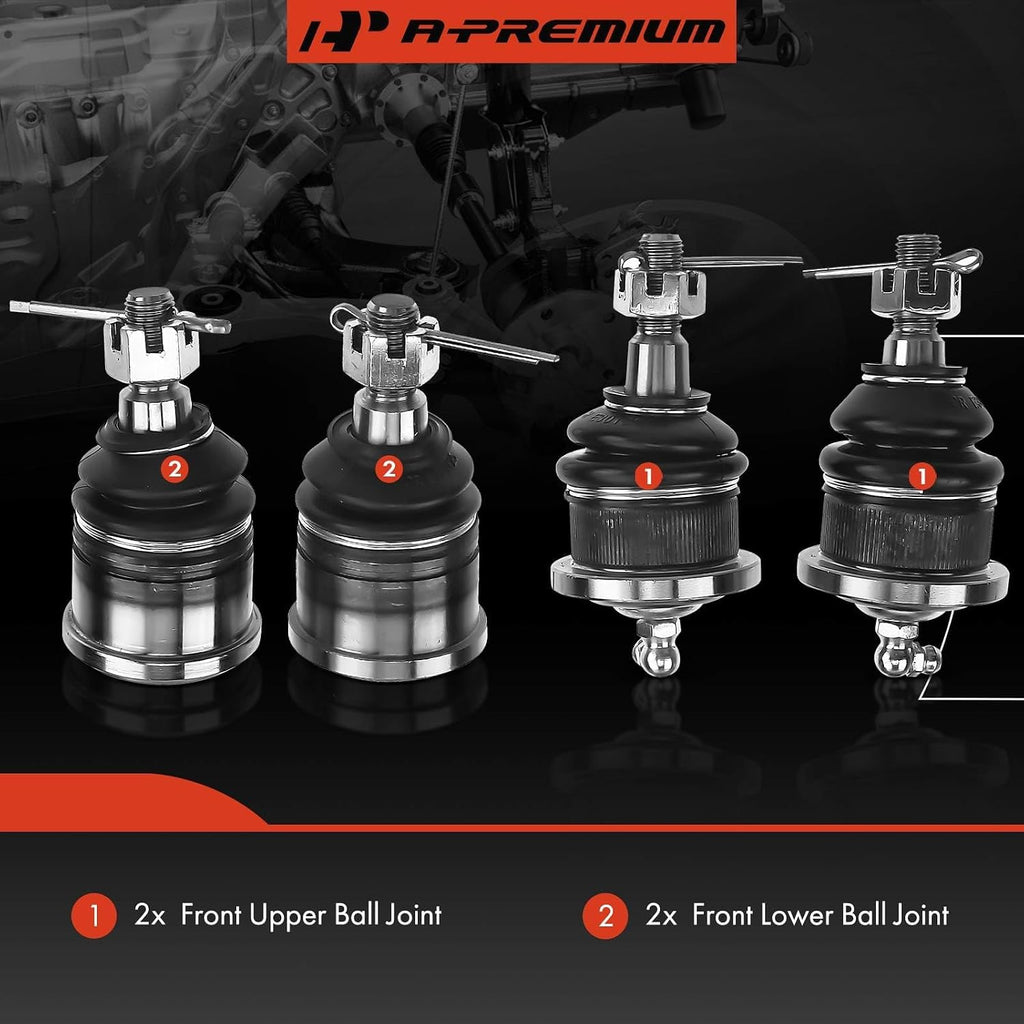 A-Premium Front Upper & Lower Ball Joint Kit - Forge Steel