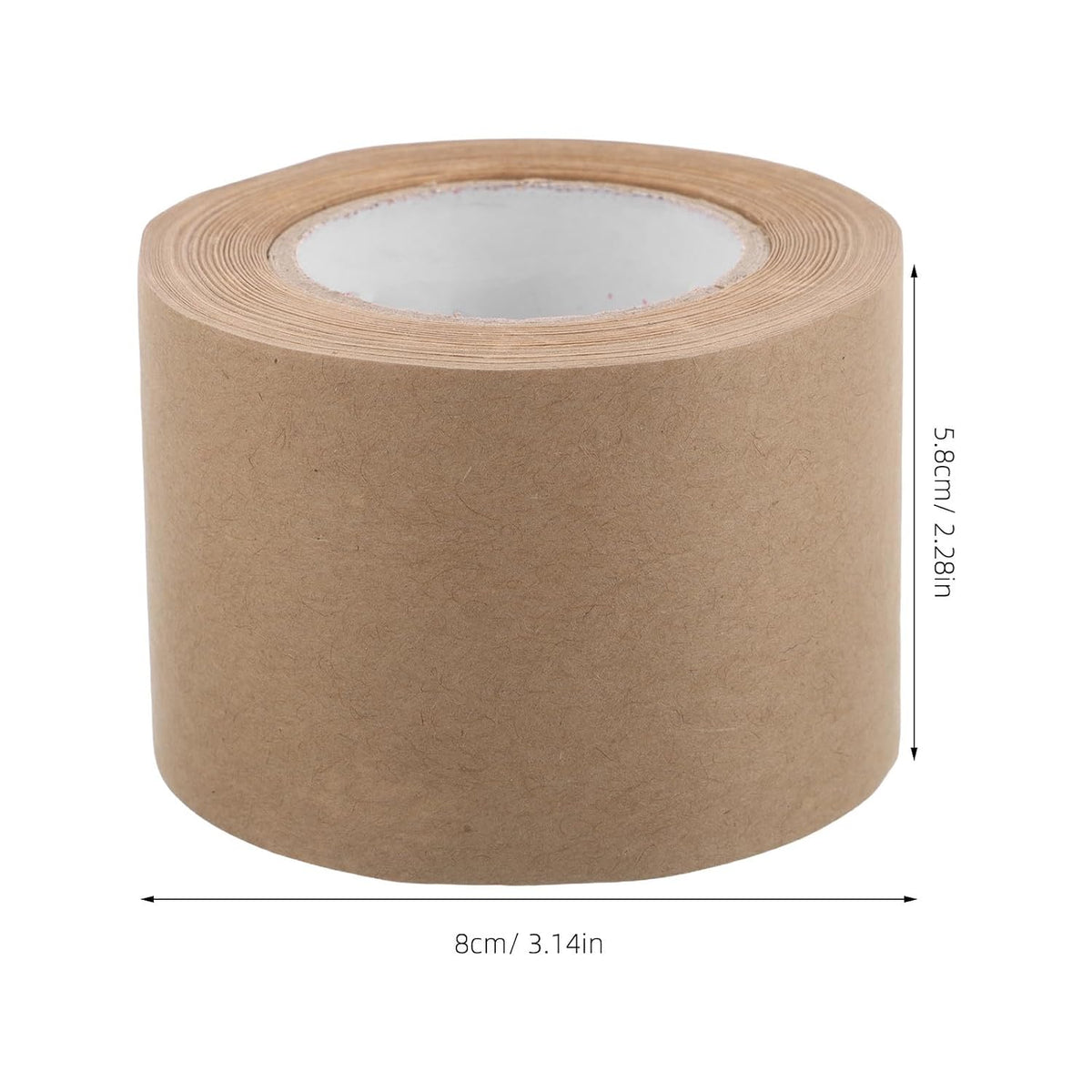 3 Rolls Water Activated Adhesive Kraft Paper Tape, 6cm Brown