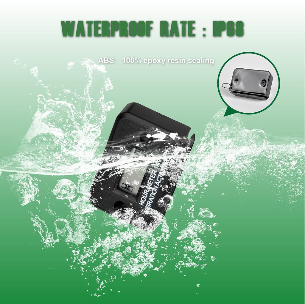 YOOREAL HM016 Vibration Hour Meter, Maintenance Reminder Waterproof IP68