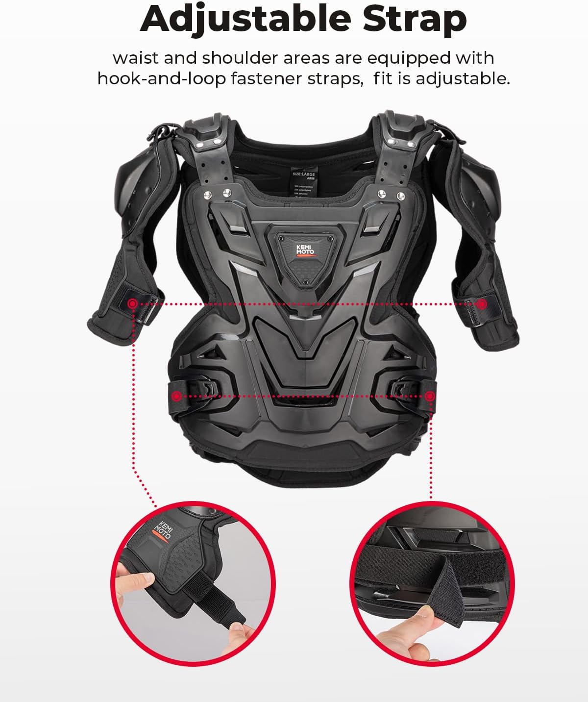 Motorcross Chest Protector for Adult Dirt Bike Protective Gear | Features：Breathable,Full Shoulder