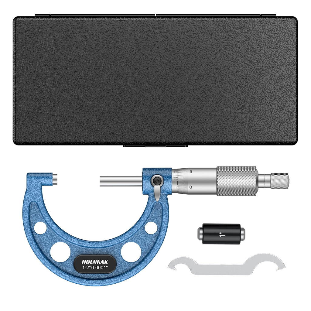 HDLNKAK Outside Micrometer 1-2", 0.0001" Graduation Micrometer Set