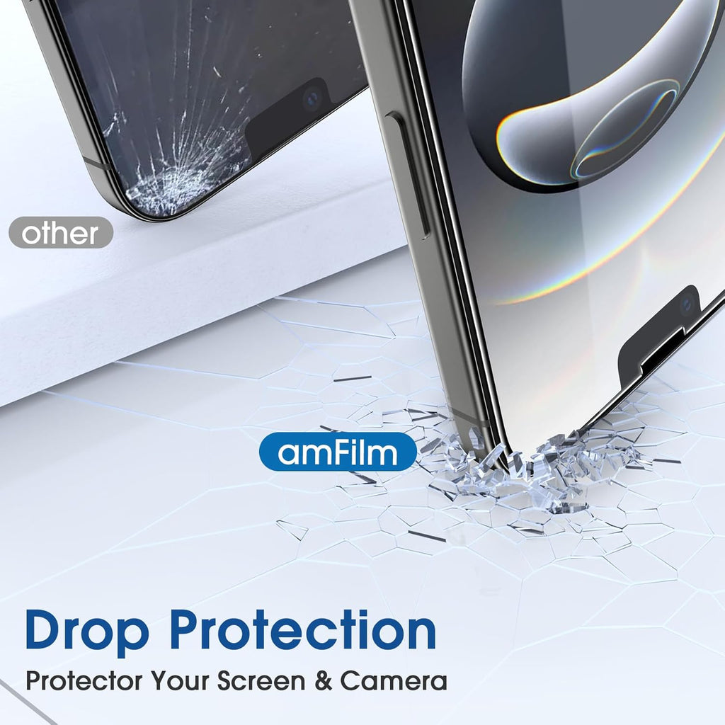 Auto-Alignment OneTouch for iPhone 17e / iPhone 16e [6.1''] Screen Protector + Camera Lens Protector, Tempered Glass