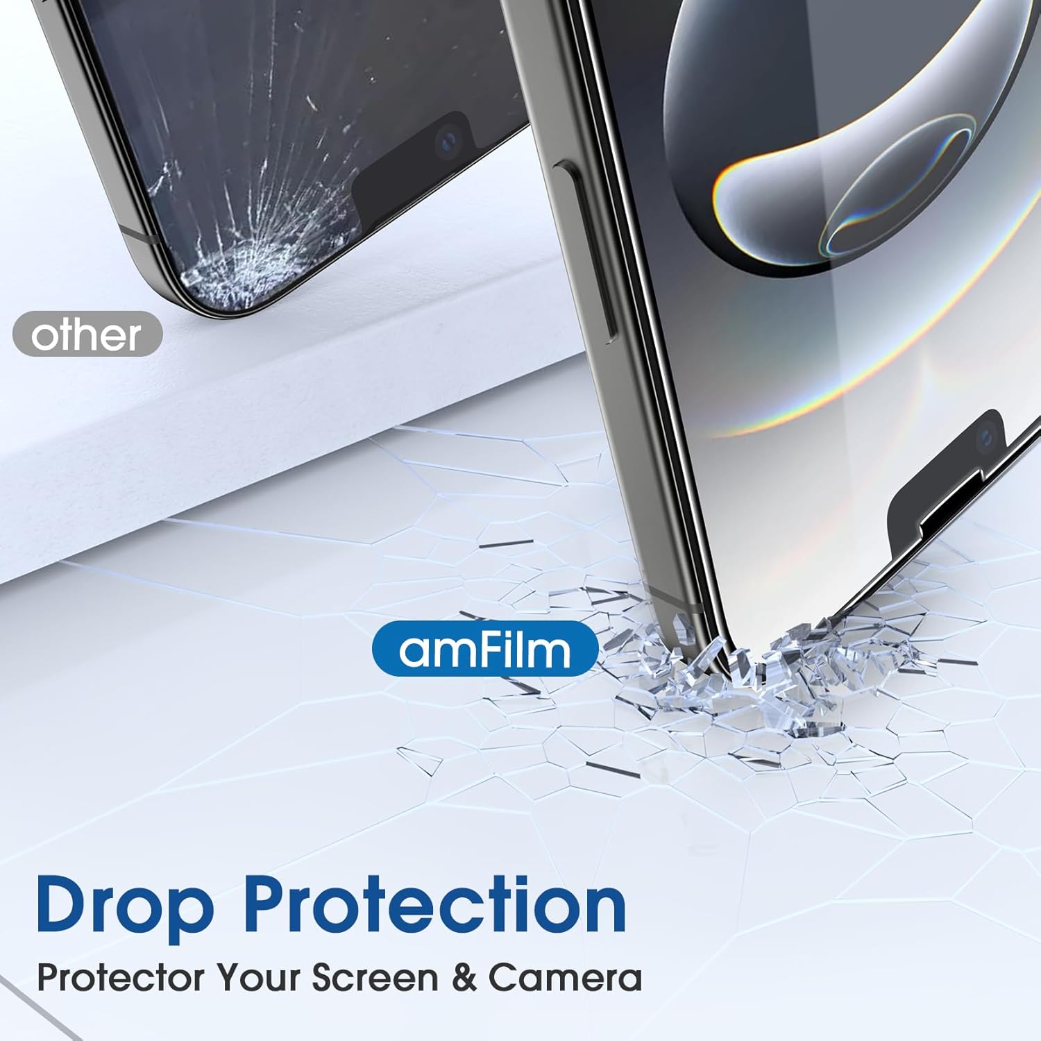 Auto-Alignment OneTouch for iPhone 17e / iPhone 16e [6.1''] Screen Protector + Camera Lens Protector, Tempered Glass