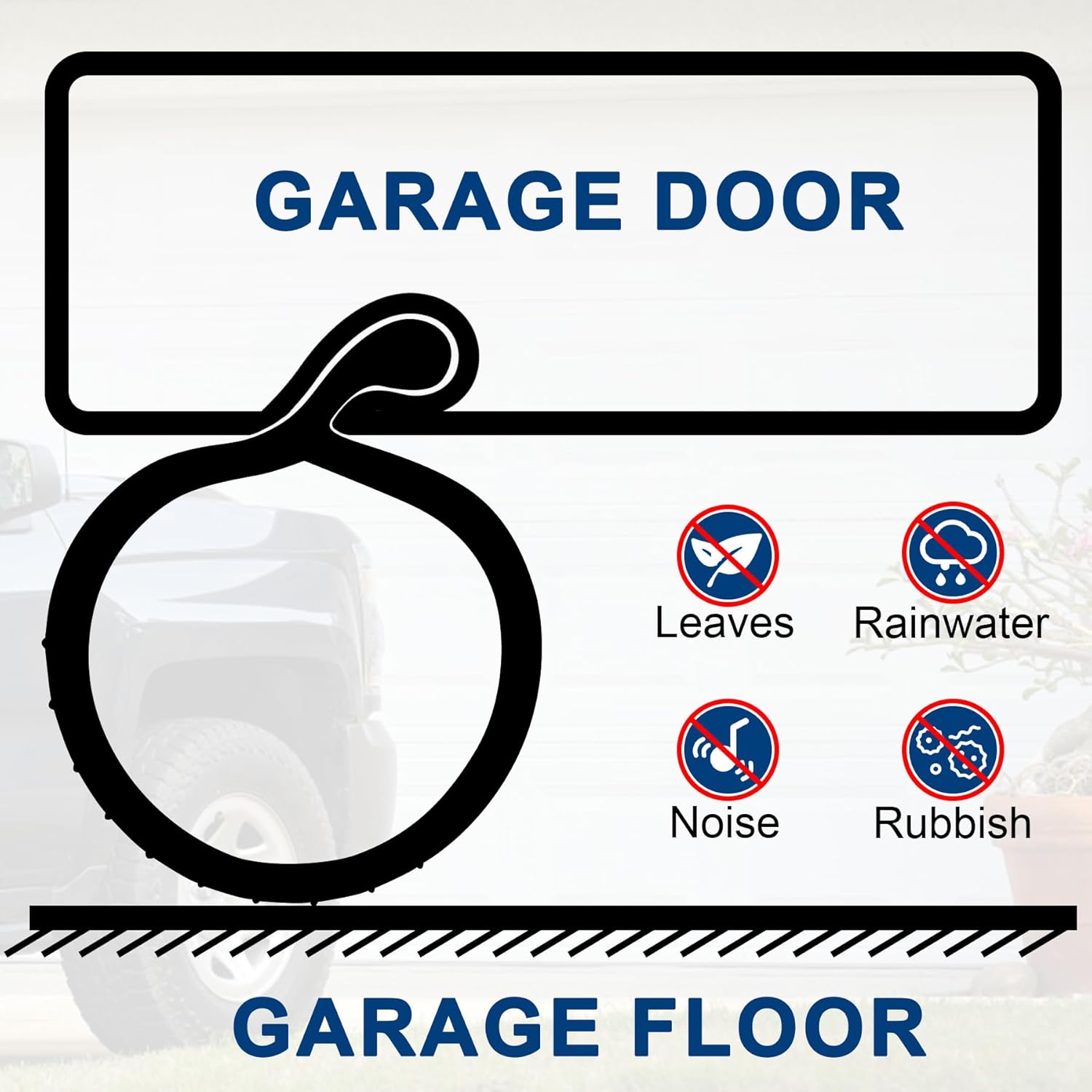 16.5FT Garage Door Bottom Seal Rubber 0.19" P Bulb Bottom Garage Weather Stripping for Single Channel, Flexible