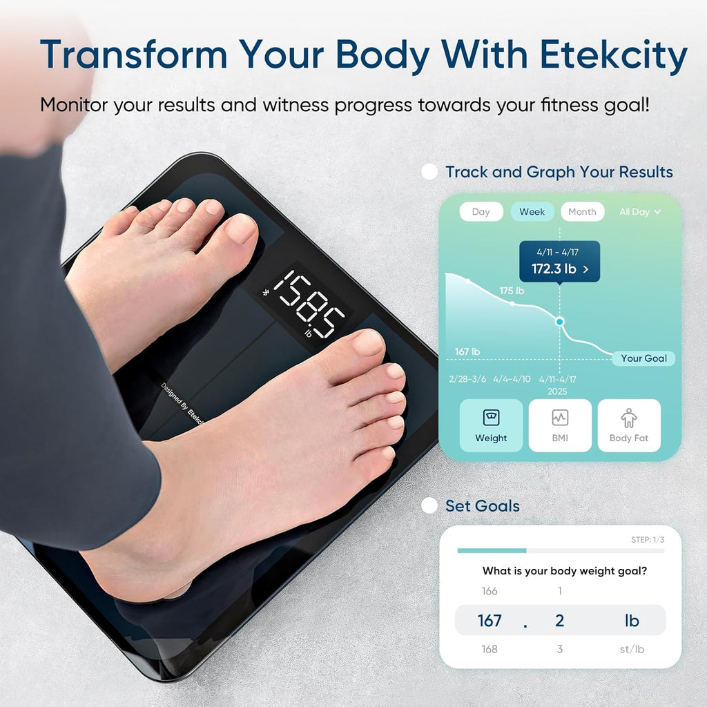 Smart Scale for Body Weight, Body Fat and BMI, FSA Eligible | HSA Eligible, Bathroom Scale with Muscle Mass, Accurate