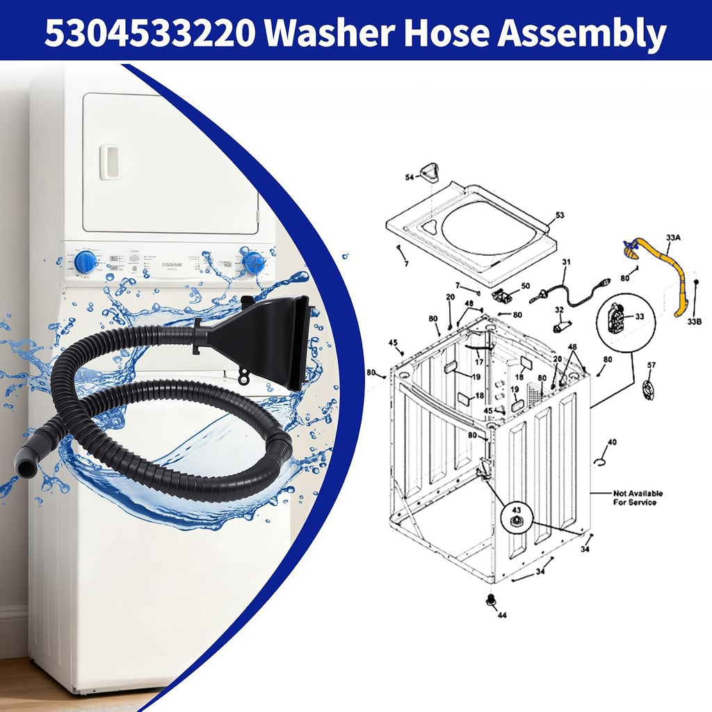 5304533220 Washer Fill Hose Compatible with Frigidaire