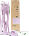 Orbit 32 oz Glass Water Bottle with 2 Leak-Proof Lids (Straw & Spout), Wide Mouth, Borosilicate Glass, BPA-Free, Cup