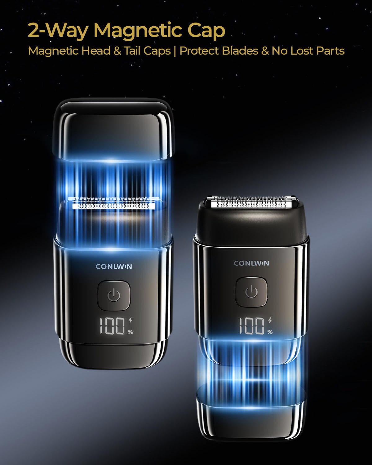 Electric Foil Shavers for Men, Travel Mini Shaver, Model FK-712B
