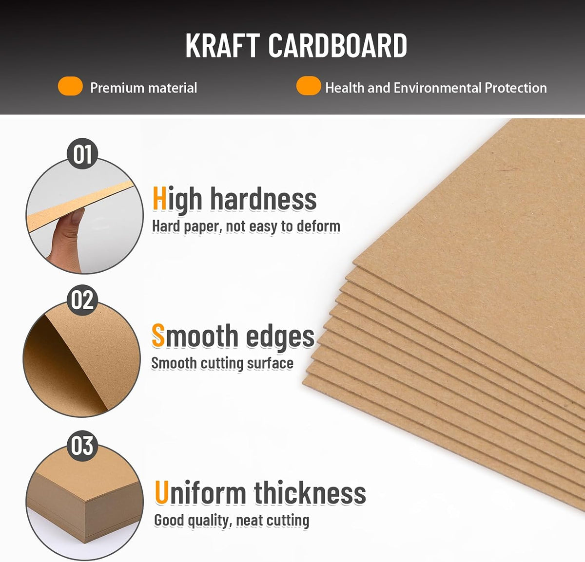 100 Chipboard Sheets 8.5 x 11", 22PT Cardboard for Crafts