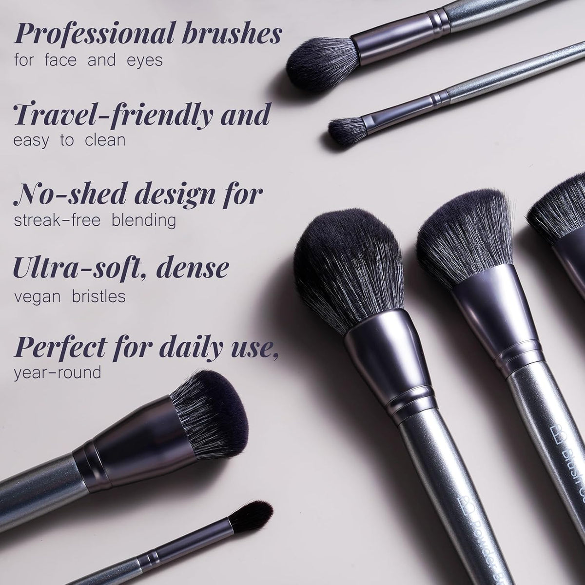 Makeup Brush Set 20 pcs Makeup Brushes (A-Silver Silver)