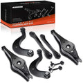 A-Premium 8Pcs Rear Suspension Kit Upper Lower Forward Rearward Control Arm