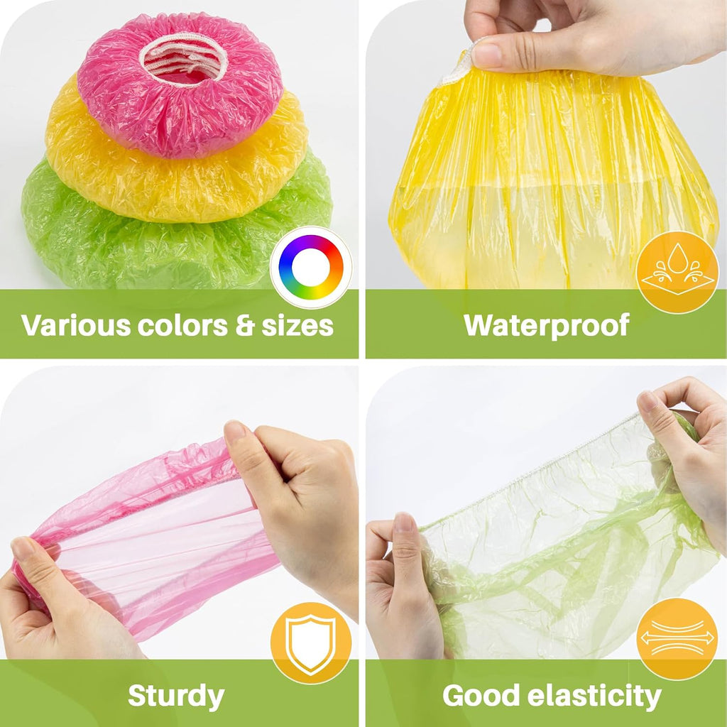 60Pcs Bowl Covers Reusable - Plastic Food Wrap for Bread Proofing