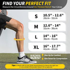 Gradient Calf Compression Sleeves, 20-30 mmHg Medical Footless Compression Socks for Shin Splints, Leg Fatigue