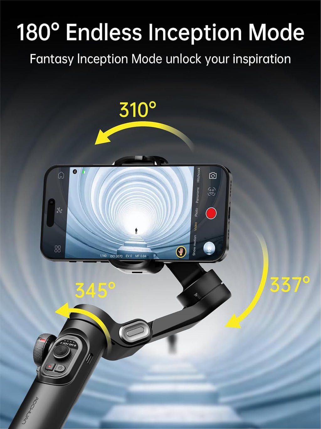 Smart XE 3-Axis Phone Gimbal Stabilizer for iPhone | Foldable handheld smartphone gimbal w/focus wheel, TikTok