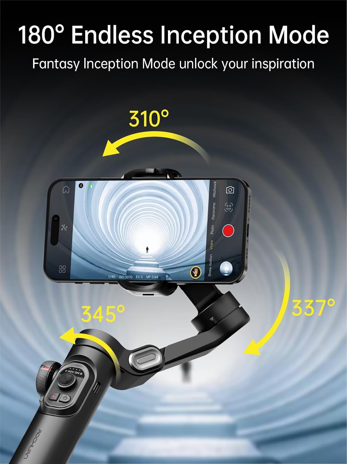Smart XE 3-Axis Phone Gimbal Stabilizer for iPhone | Foldable handheld smartphone gimbal w/focus wheel, TikTok