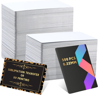 500 Pcs White Sublimation Metal Business Card Aluminum Blanks