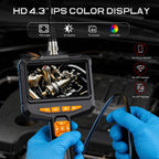 Borescope Camera with Light, 4.3" 1080P IP67 Waterproof Handheld Endoscope