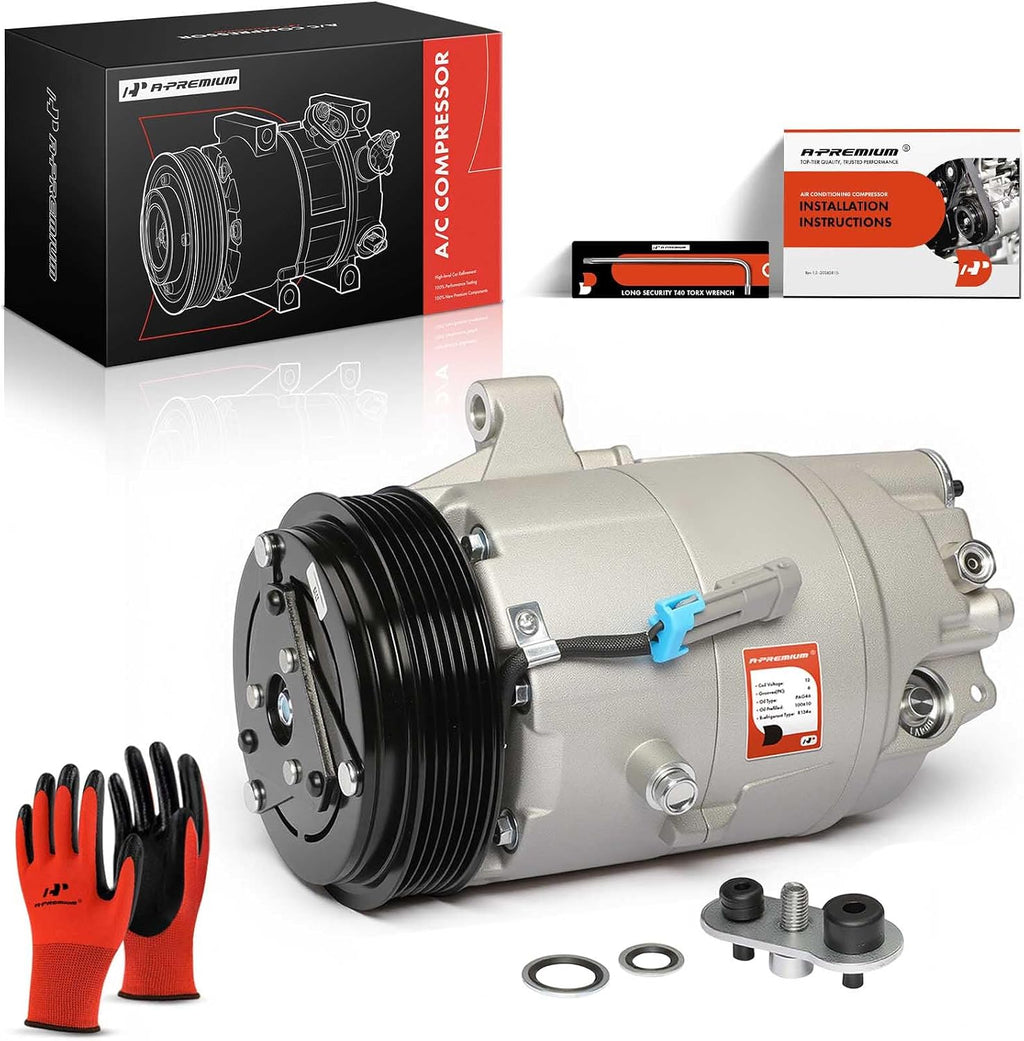 A-Premium AC Compressor with Clutch Compatible with Buick & Chevrolet