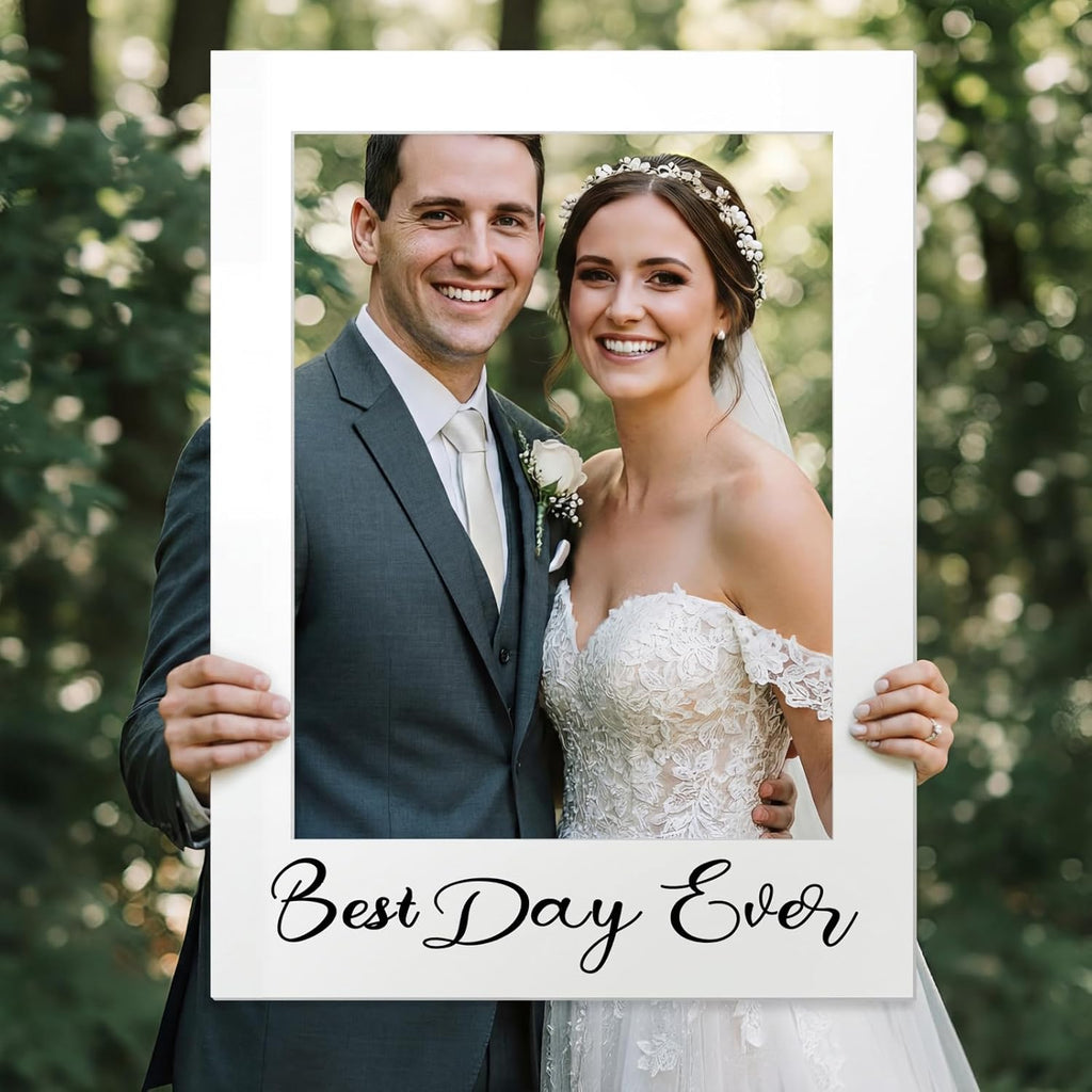 32 x 24 Inch Large Wedding Photo Booth Props Frame, Best Day Ever