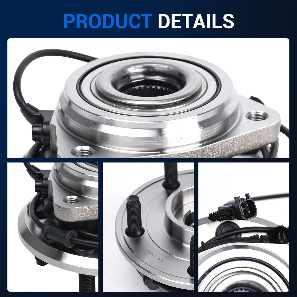 Autoround 513369 4WD Front Wheel Hub Assembly Fit for Jeep Wrangler 11-17