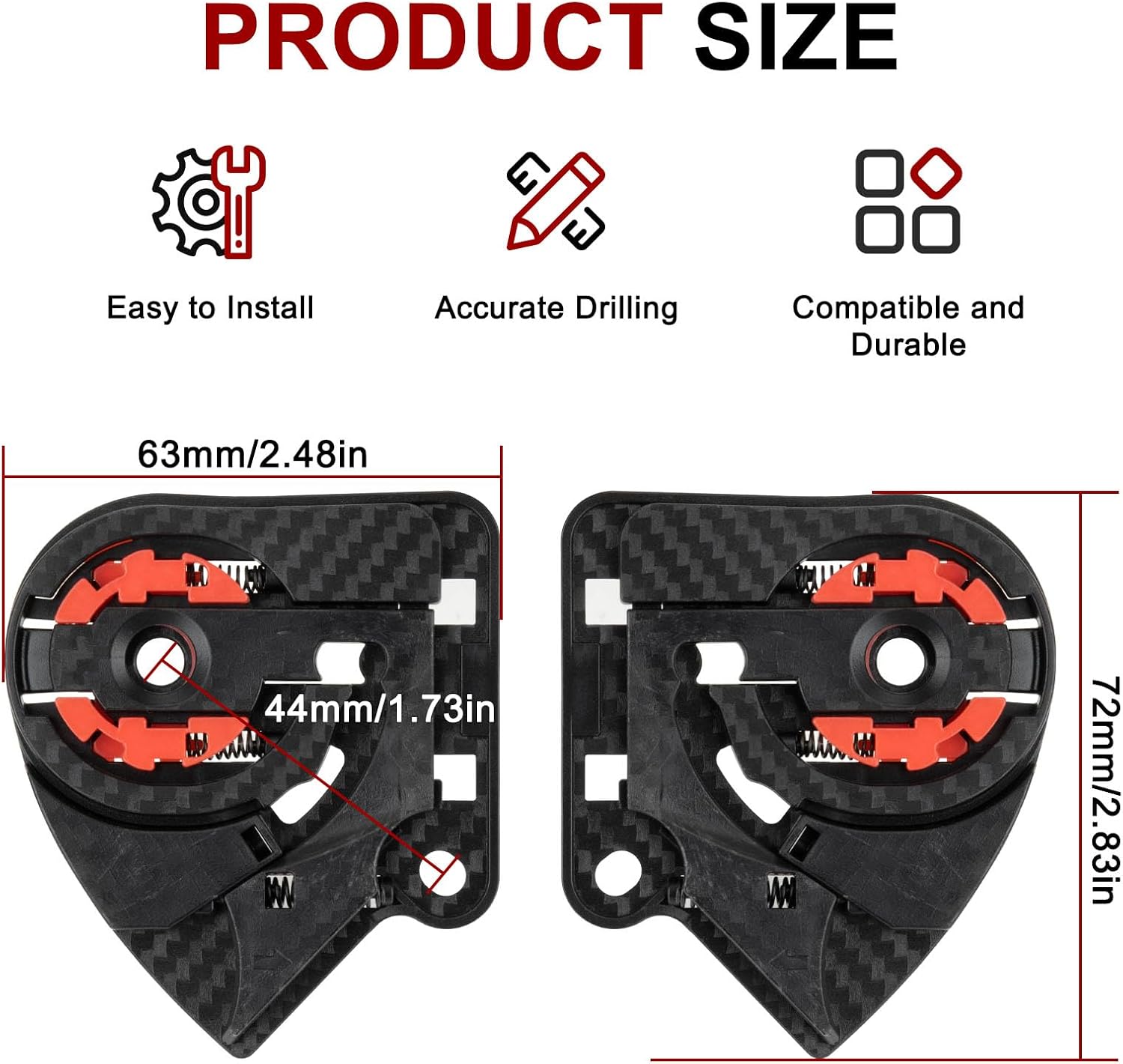 Strada 2 Strada 3 Visor Mechanism - PSLER Motorcycle Helmet Tinted Visor Base Plate Replacement for Sedici Strada 2