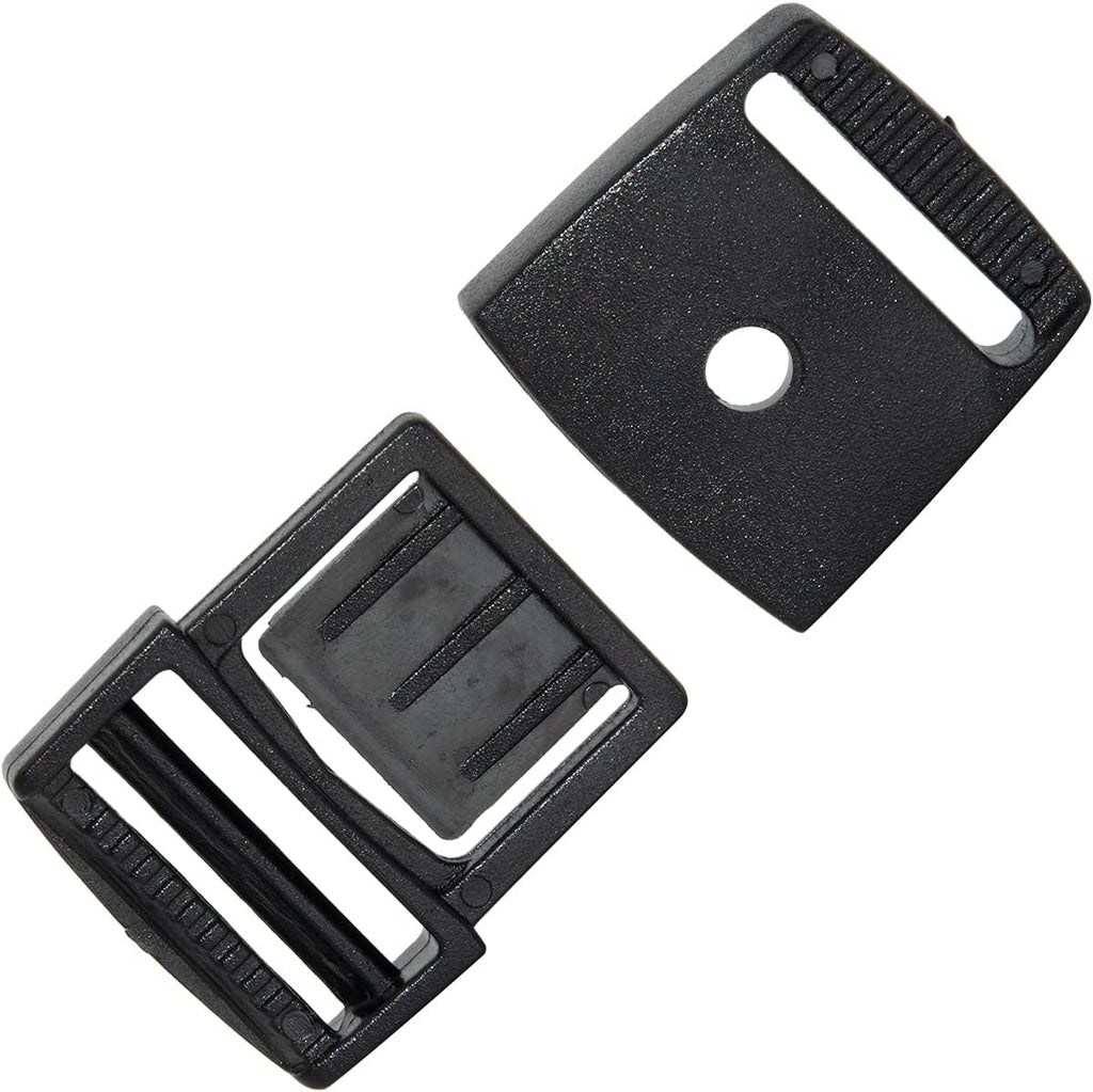 Various Sizes Black Center Release Plastic Buckle for Backpack Straps Webbing Strapping 5PCS