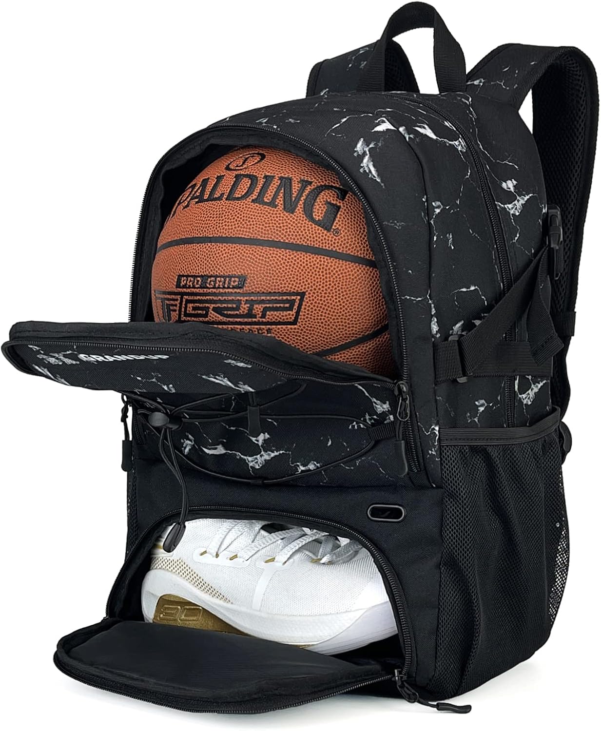 Basketball backpack with ball and shoes compartment Fit Volleyball, soccer, Swim, Gym, Travel, and School, large